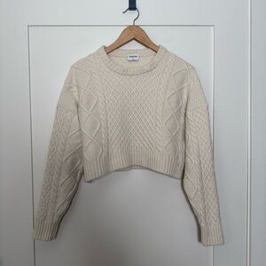 Sunday Best Ivory Cable Knit Sweater